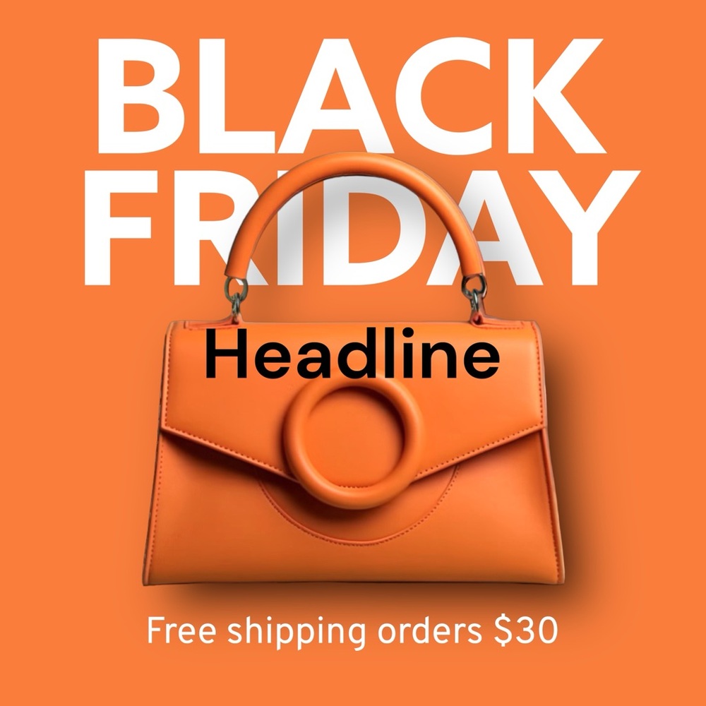 Orange Handbag holiday sale any orders $30 free shipping Black Friday